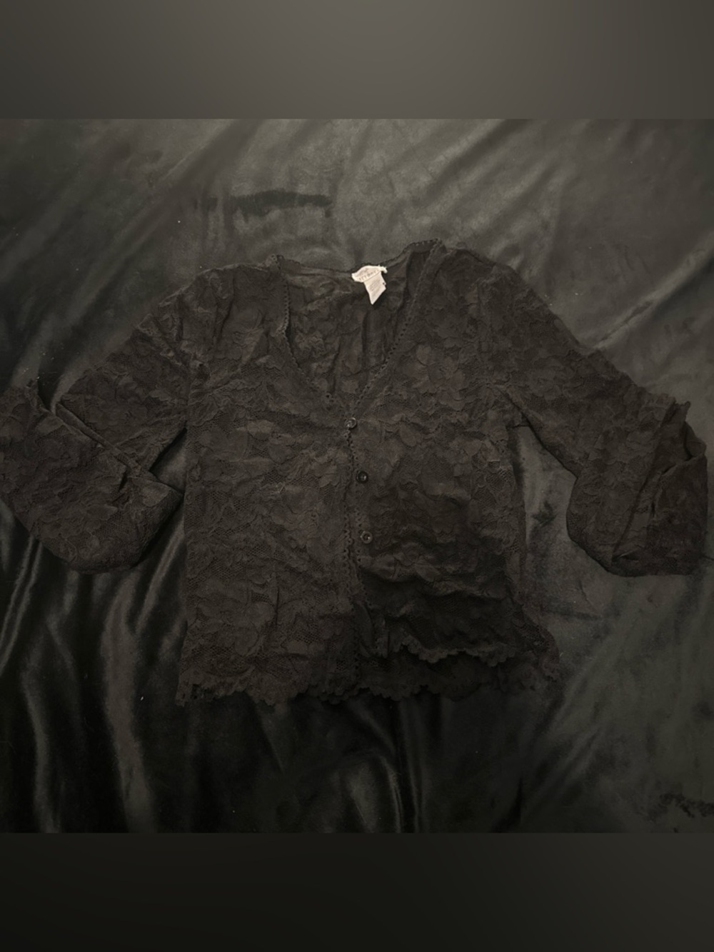 West of Melrose Black Lace Top